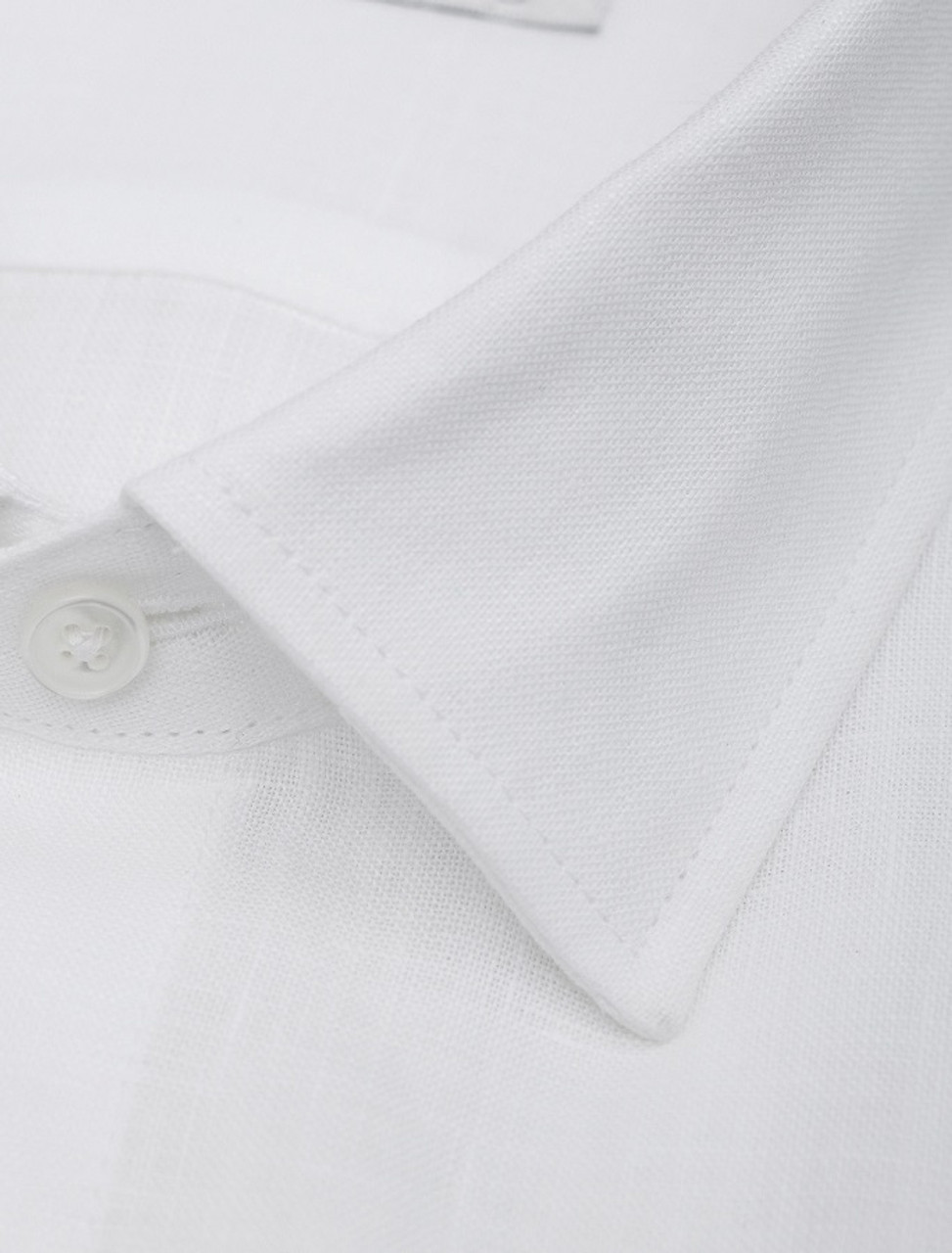 Classic Pure Irish Linen Shirt - White