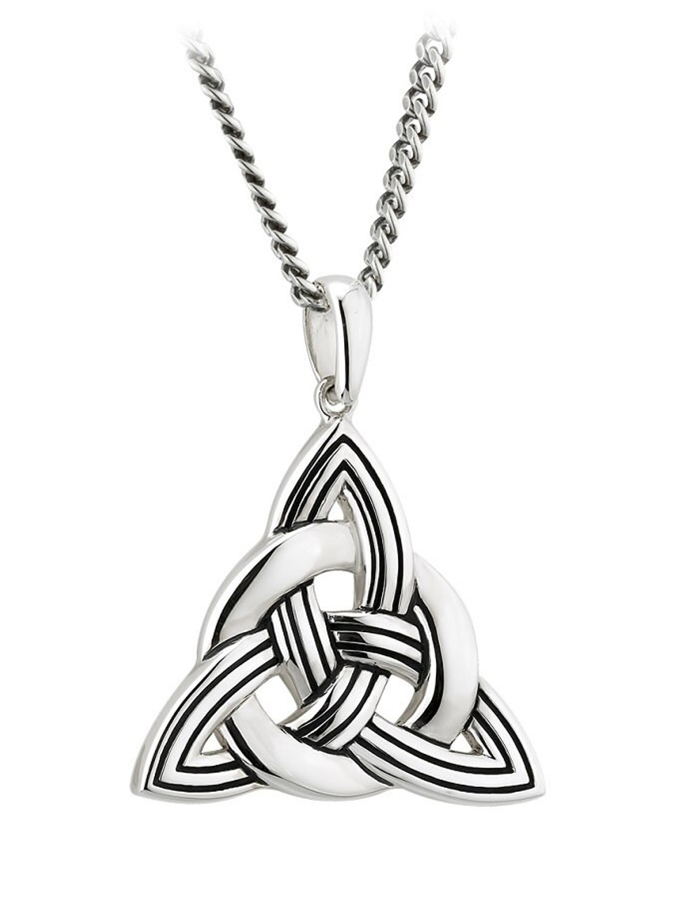 Sterling Silver Large Celtic Knot Pendant Weavers Of Ireland