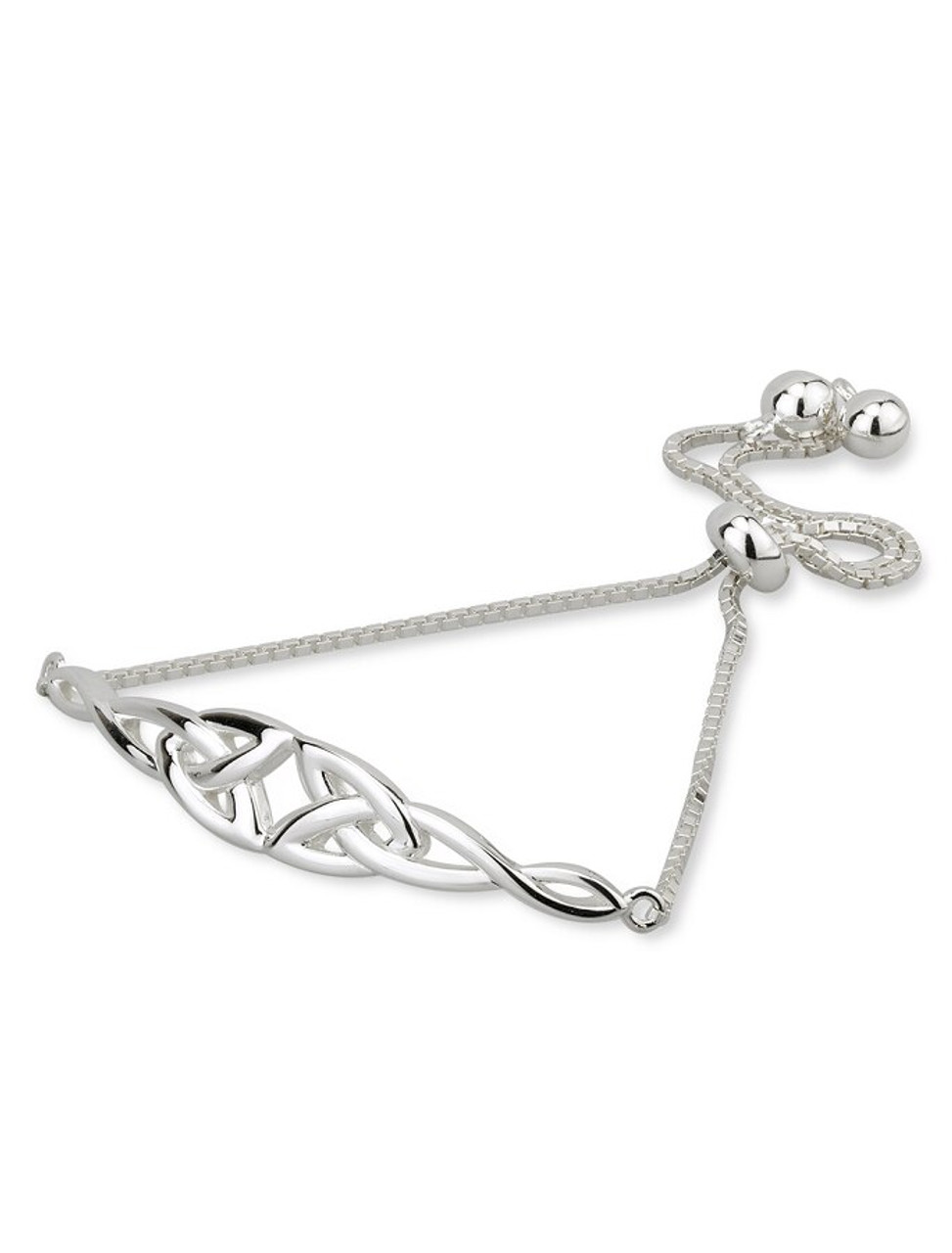 Mens Irish Jewelry, Heavy Sterling Silver Celtic Trinity Knot Bracelet at