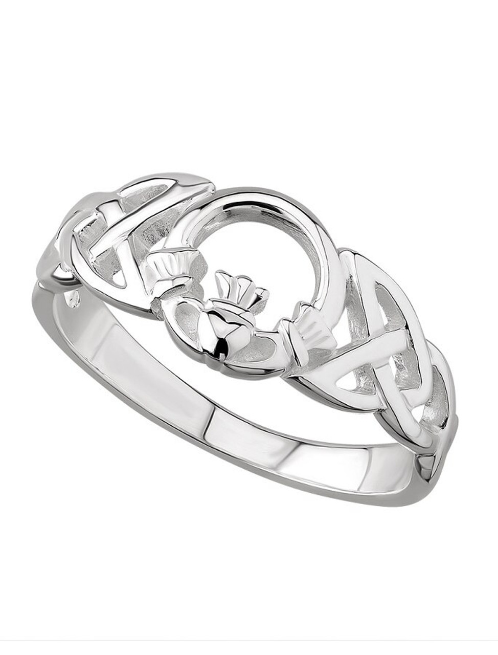 Silver Celtic Claddagh Ring