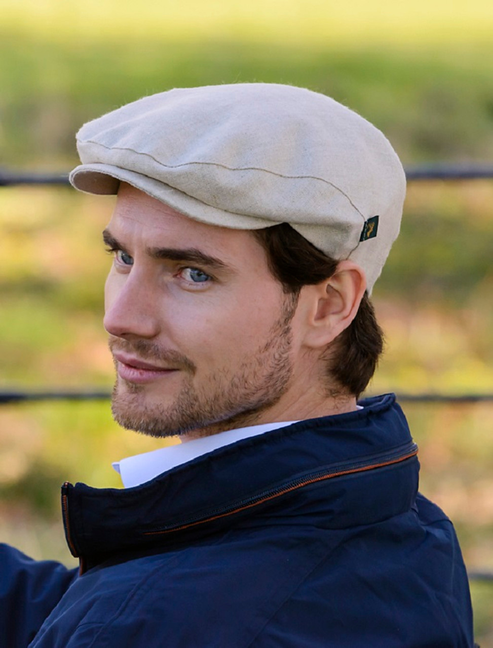 Irish Linen Flat Cap - Natural