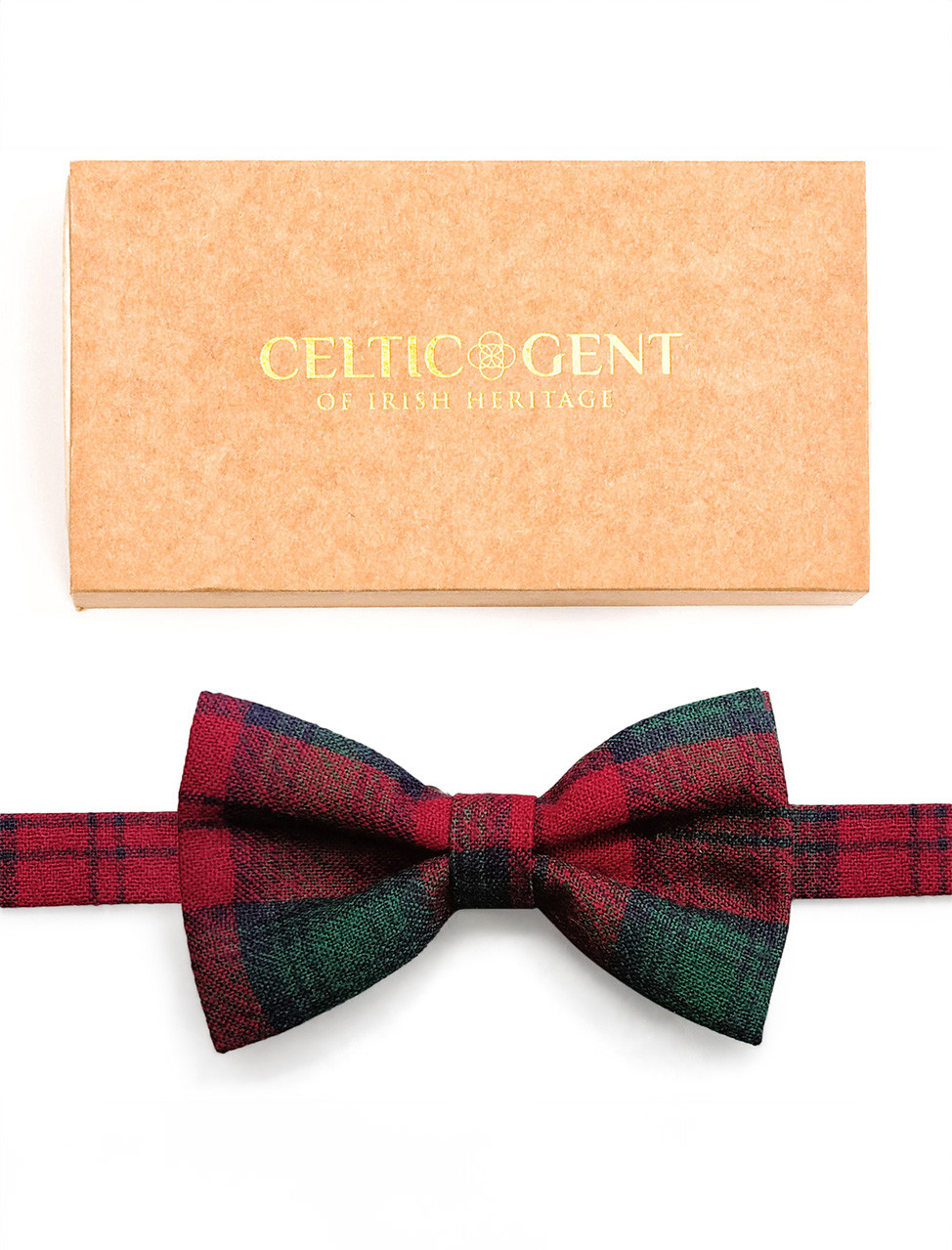 Irish Tweed Bow Tie Green With Fleck Celtic Gent