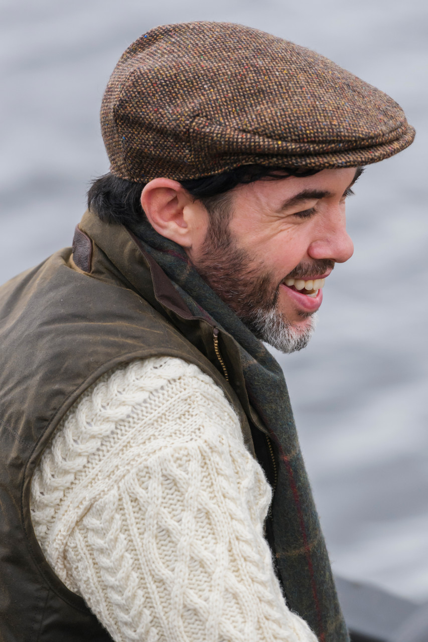 Irish Hat Flat Hat Cap Vintage Tweed Flat Cap Brown Hanna Hats