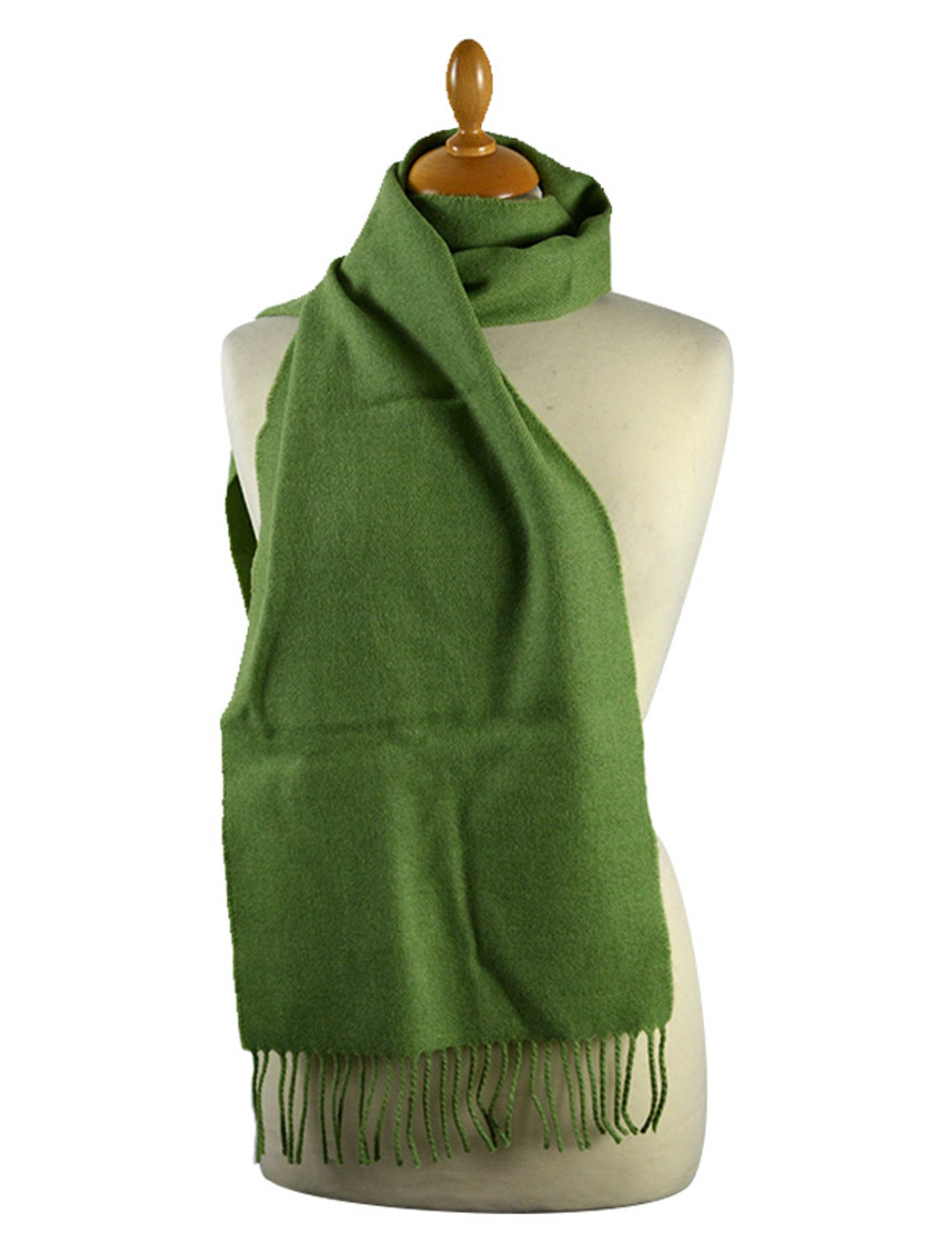 Narrow Lambswool Scarf - Apple Green