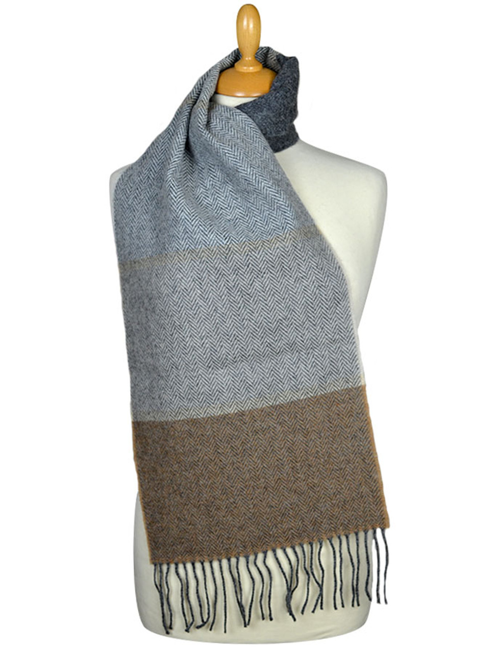 Lambswool Scarf - Classic Stripe | Foxford Woolen Mills