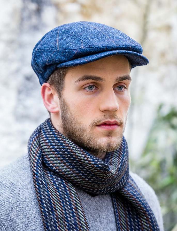 denim flat cap