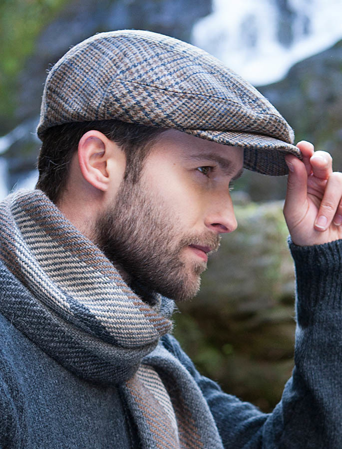 Trinity Tweed Flat Cap - Brown Check 