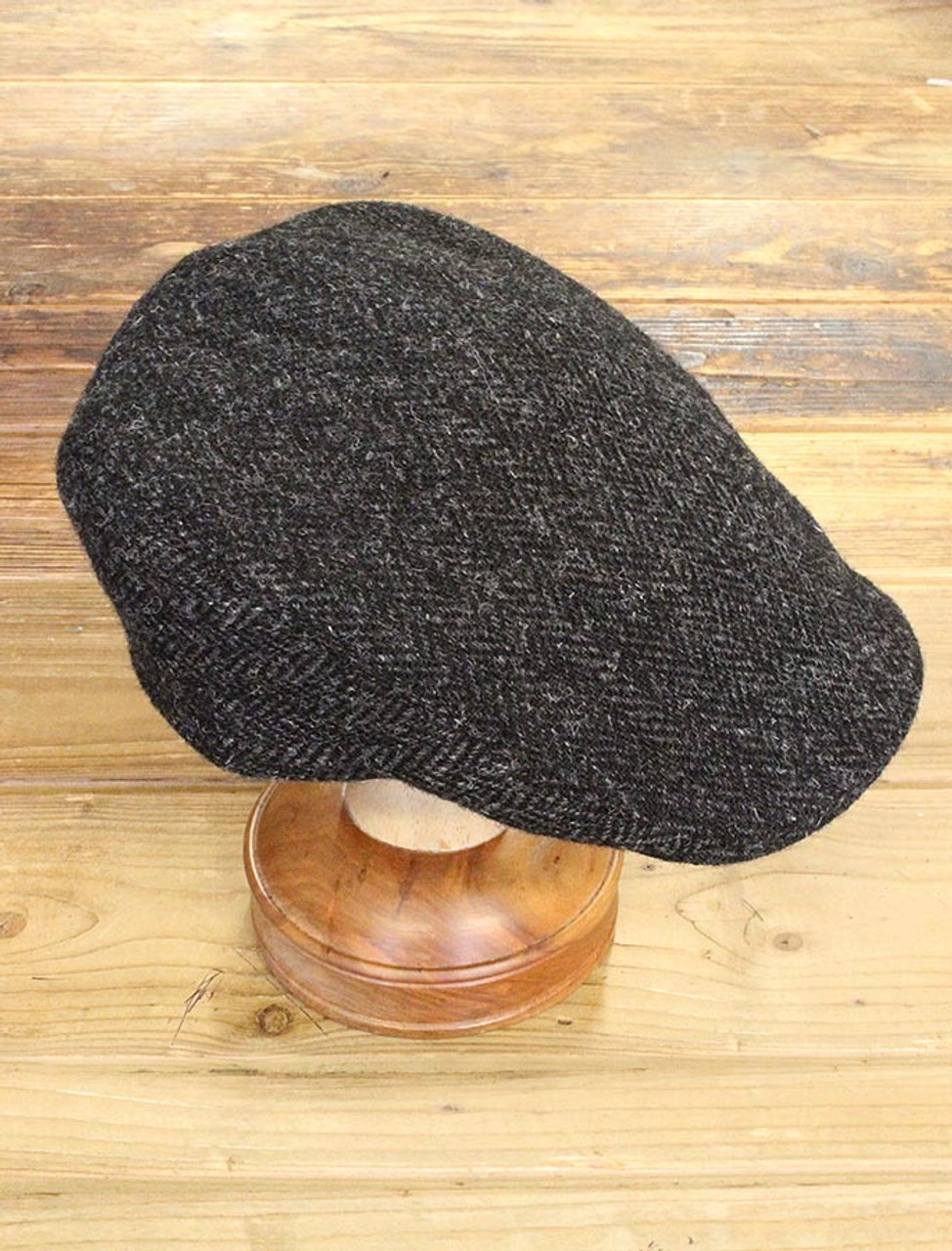 Donegal Touring Cap - Black Herringbone | Hanna Hats