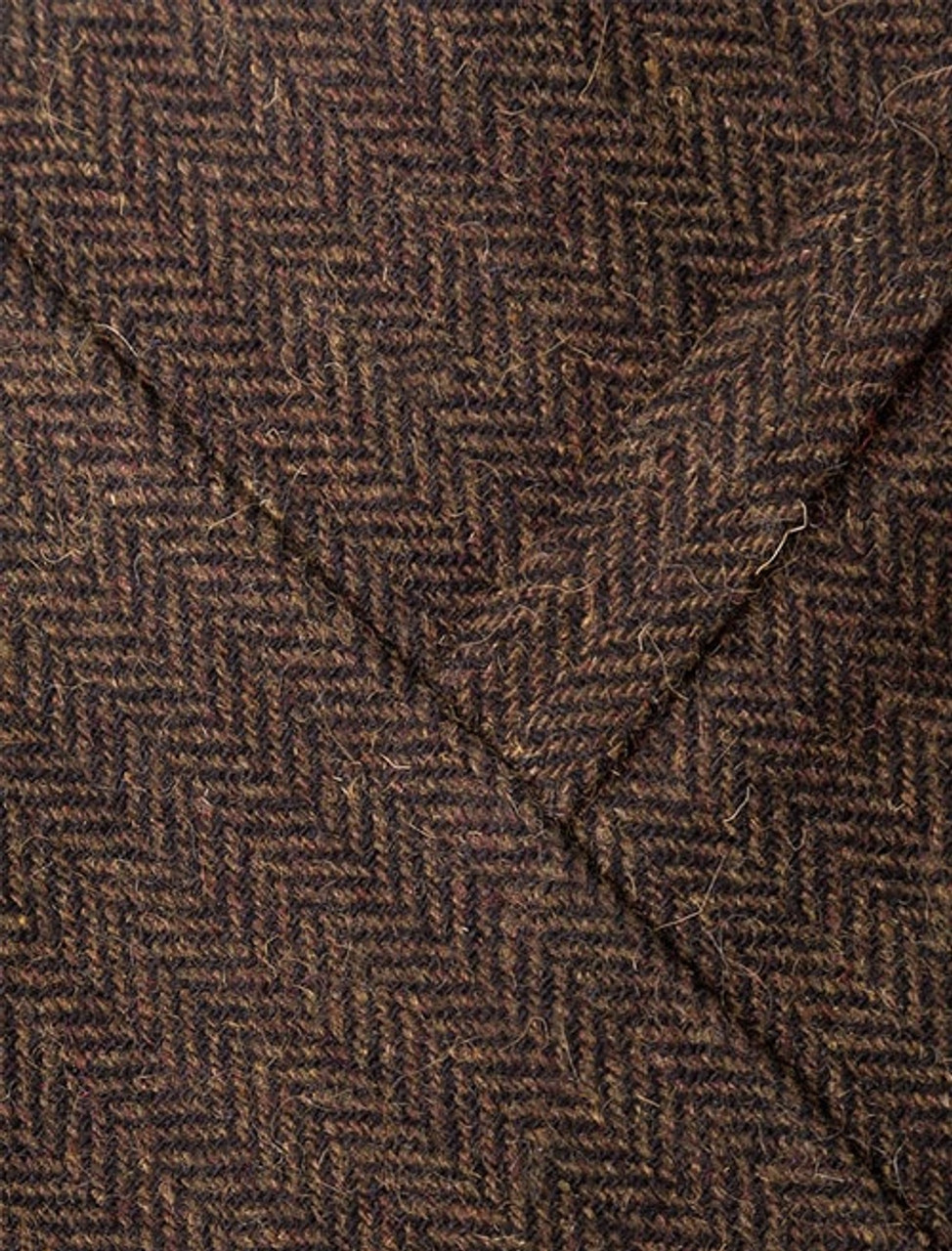 Tweed Herringbone Waistcoat - Brown