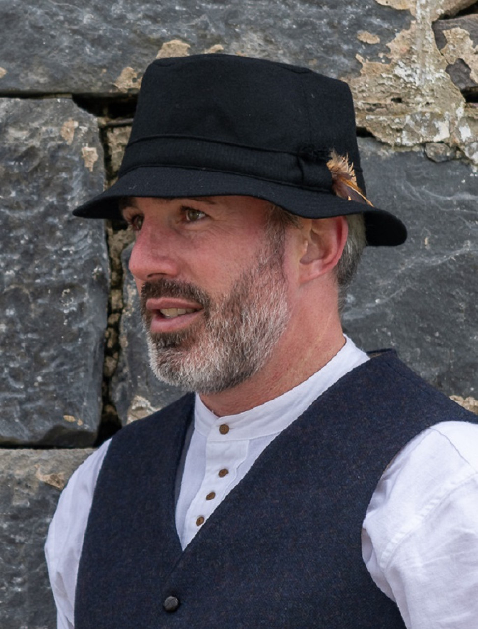 Hanna Hat Donegal IRISH Tweed Walking Hat in WINE HEATHER HandMade in  Ireland 