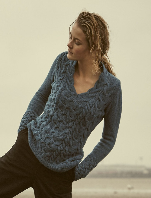 Aran Cowl Neck Tunic Sweater [Free Express Shipping Offer]