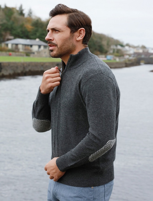 mens elbow patch sweater