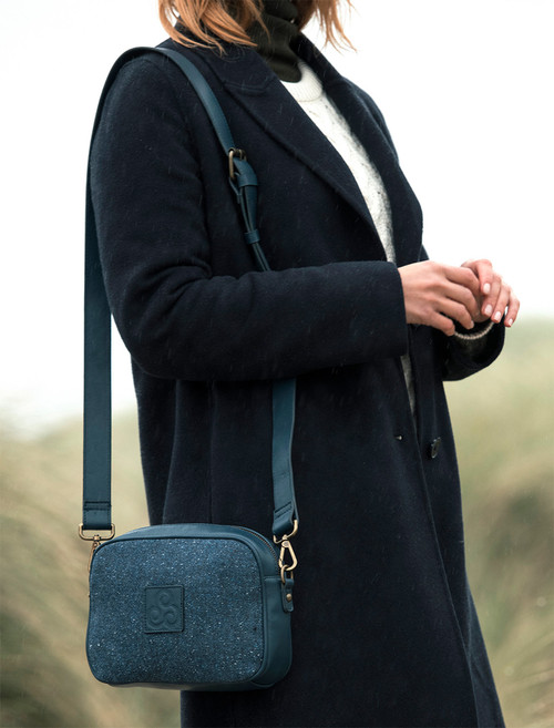Kerry Tweed Traditional Handbag - Midnight Blue