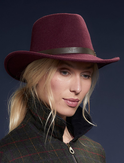 Ladies Boston Jack Felt Hat- Navy