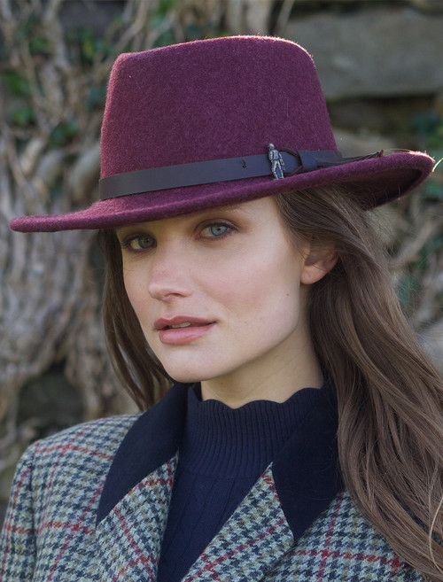 Ladies Boston Jack Felt Hat- Navy