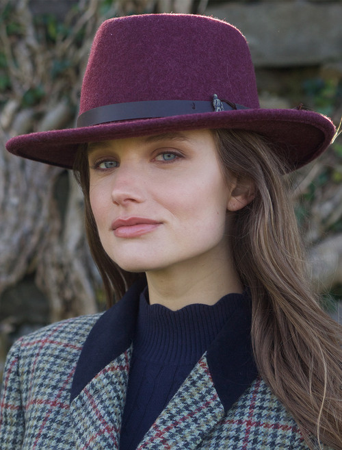 Ladies Boston Jack Felt Hat- Navy