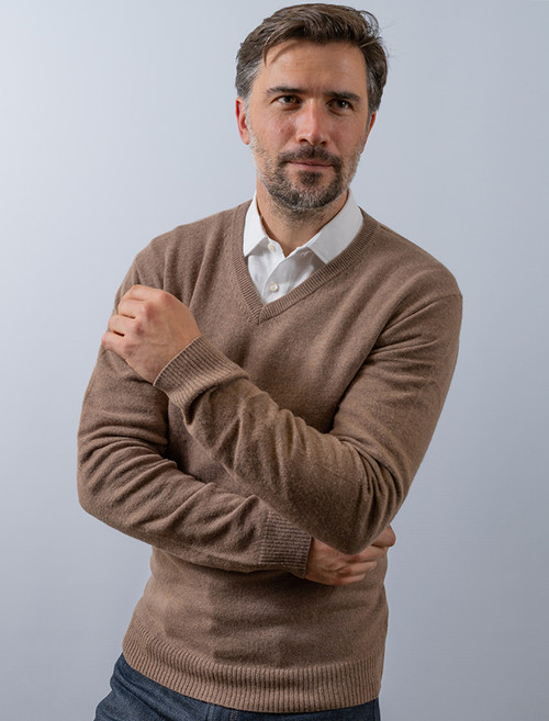 lambswool v neck jumper mens