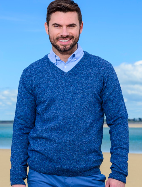 Mens Lambswool V-Neck Sweater