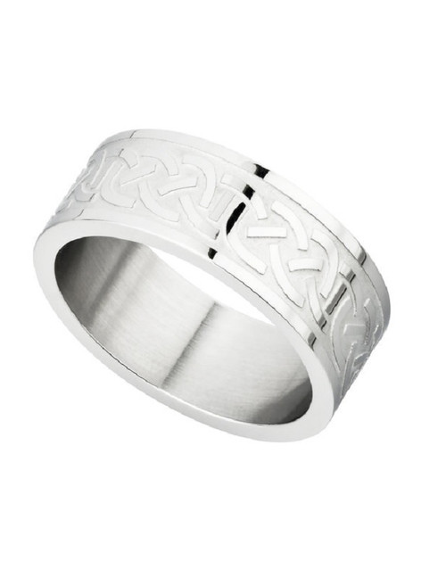 Steel Engraved Celtic Knot Ring