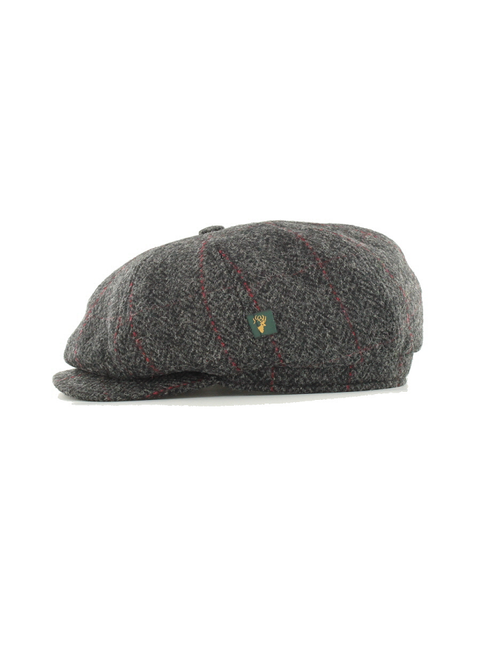 Mucros 8 Panel Driving Cap - Charcoal 