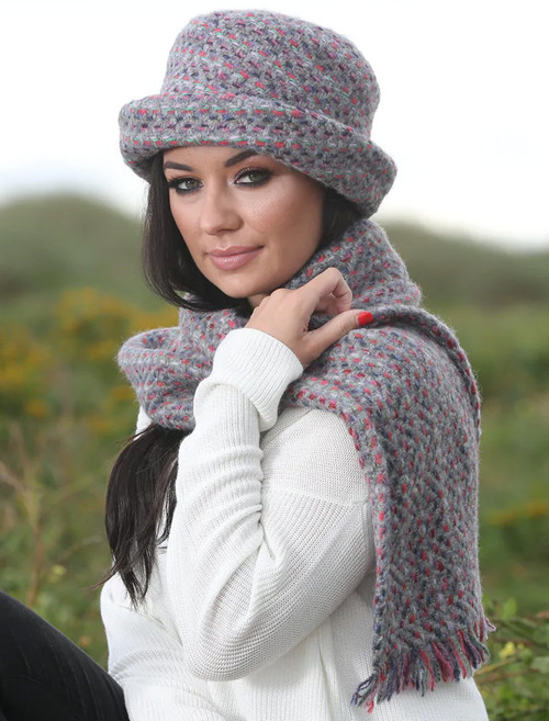 Branigan Weavers Wool Country Scarf - Connemara Light-Grey