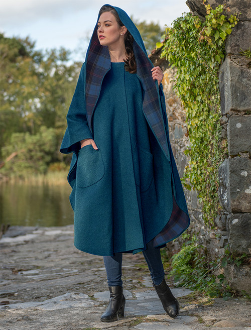 Donegal Tweed Pure Wool Country Walking Cape