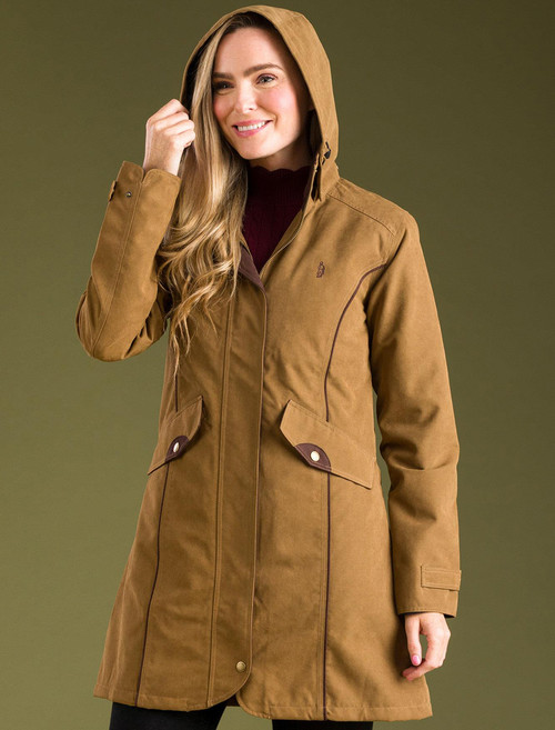 Una Ladies Waterproof Coat - Camel