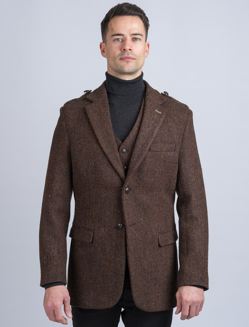 Depound wool blend tweed jacket ブラウン S 80S Lands End Harris Tweed Jacket Usa Men's #EB ZCB | eBay
