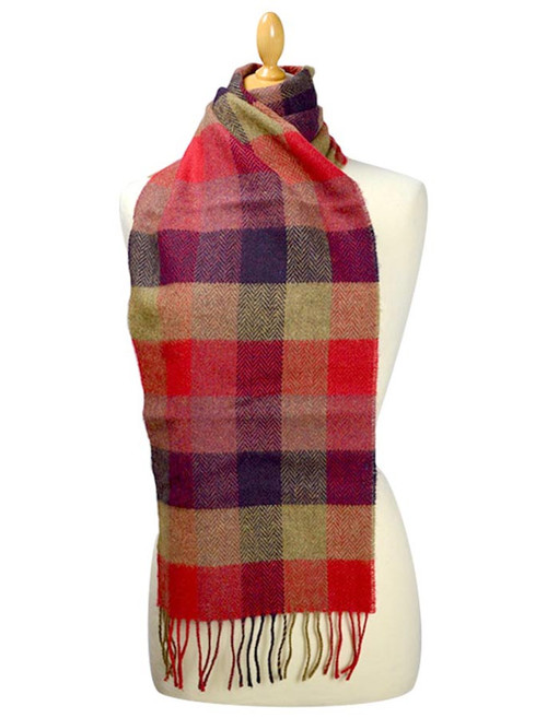 Lambswool Scarf - Country Block Check