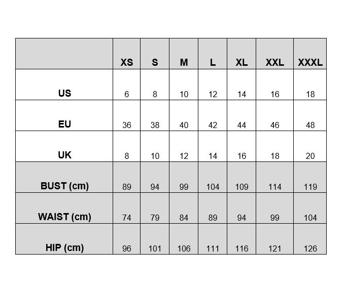 Heritage Size Chart