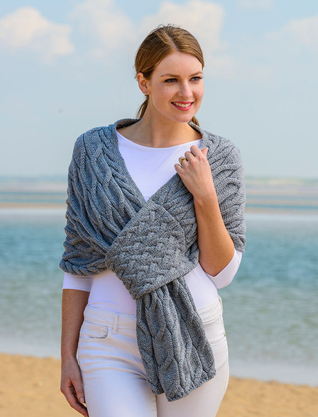 Super Soft Cabled Shawl Wrap Super Soft Cabled Shawl Wrap