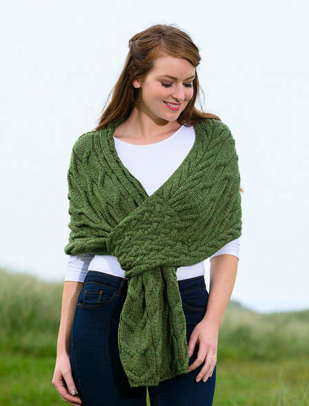 Super Soft Cabled Shawl Wrap