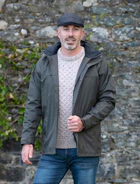 Dubarry of Ireland Carrickfergus Men's Waxed Jacket - Olive