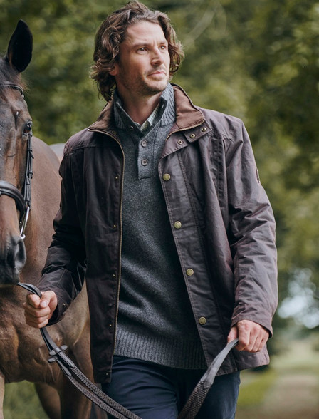 Carrickfergus Men's Waxed Jacket - Java - Dubarry Of Ireland