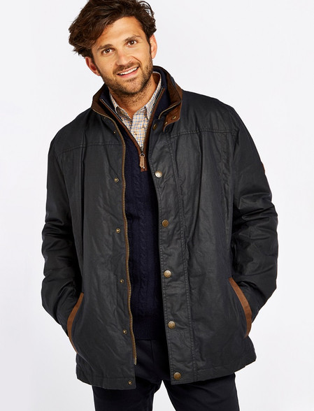 Carrickfergus Men's Waxed Jacket - Navy