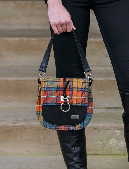 Grace Tweed Bag - Orange Green & Blue