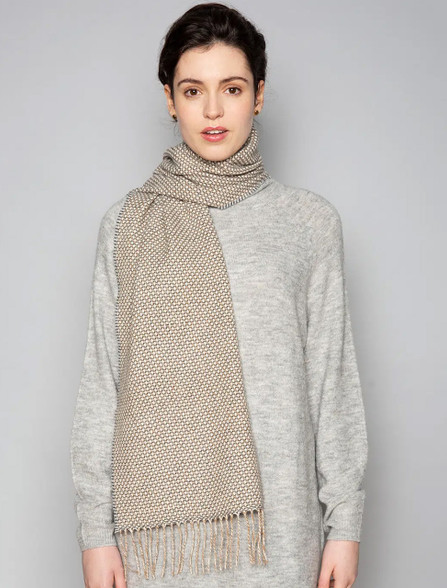 WALLACE+SEWELL - SILK+LAMBSWOOL SCARF - MARCELINE - GREY