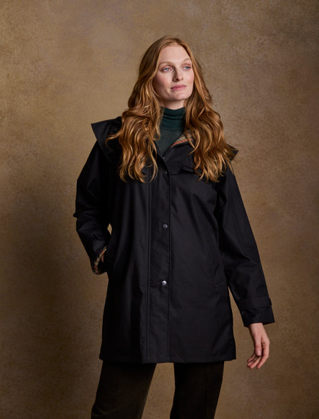 Skellig Ladies Waterproof 3/4 Coat - Black