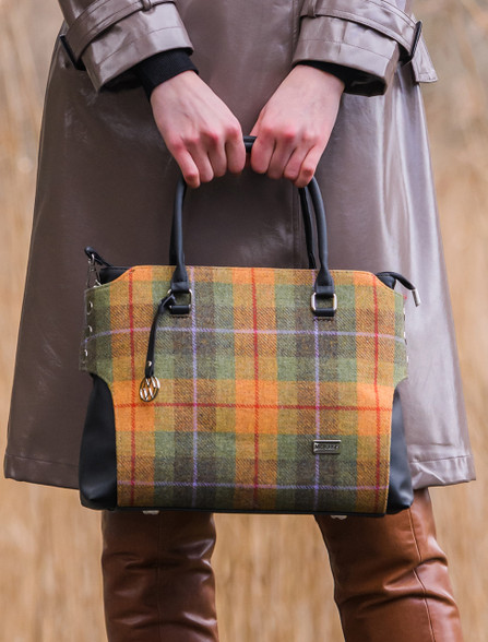 Grace Tweed Bag - Green Red Pink | Mucros Weavers