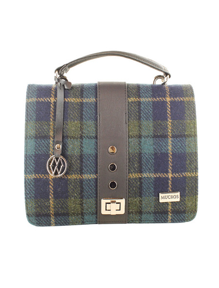 【GRACE U】Grace Plie Tweed Middle Bag Mucros Weavers Pink Irish Tweed Grace Bag for Women Made in