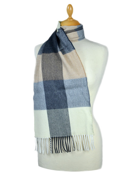 Fine Merino Plaid Scarf - Camel of Merrick