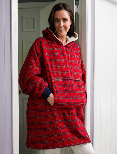 Ladies Irish Flannel Pyjamas - Green Blackwatch Tartan