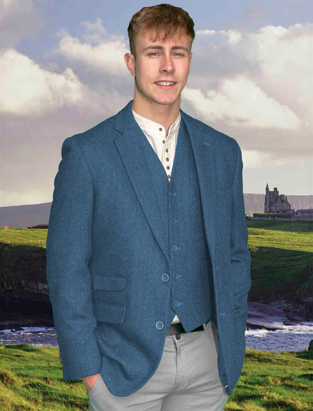 Irish Wool Tweed Sport Jacket Navy Weavers Of Ireland   7074 BEY 0053  94526.1698145453.490.588 