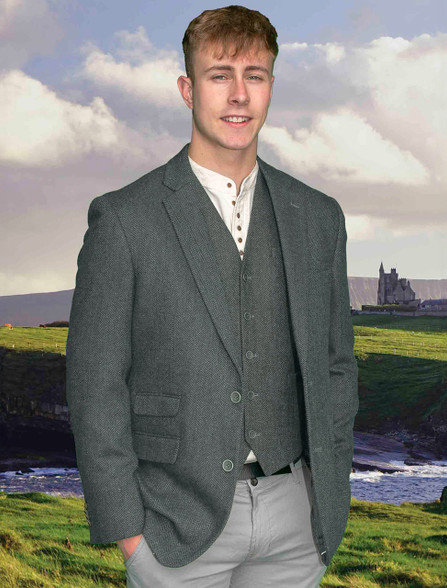 Celtic Tweeds Casement Green Classic Fit Tweed Jacket