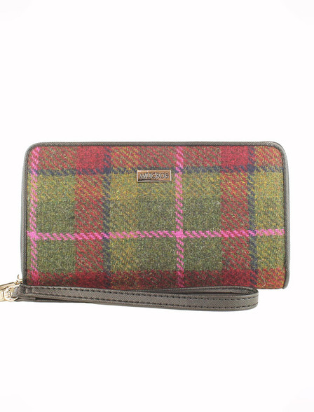 Mucros Tweed Purse - Green Red & Orange