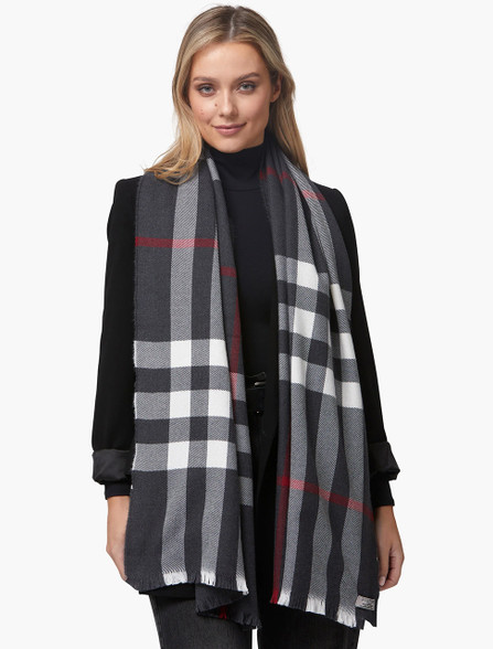 Giant Mohair Scarf - Turk Orange Block | Foxford Woollen Mills
