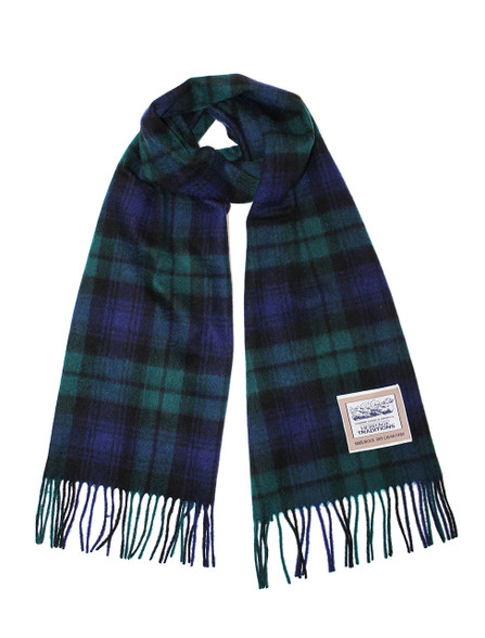 Pure Wool Tartan Check Scarf - Russet | John Hanly & Co