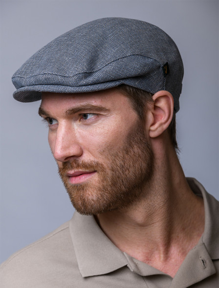 Irish Linen Flat Cap - Grey