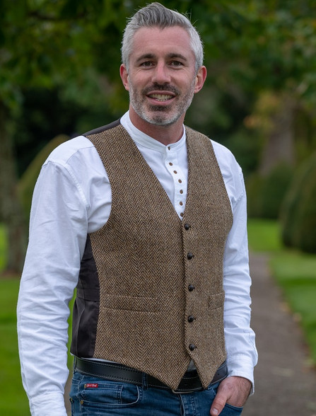 Donegal Tweed Waistcoat - Brown | Aran Sweater Market