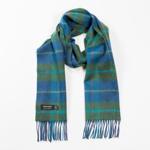 [OPEN YY] / ☆ 24FW OPEN YY TARTAN WOOL SCARF / BLUE OPEN YY TARTAN WOOL SCARF, BLUE